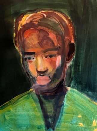Man in green jumper, 2024
