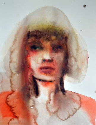 Orange and Green Face Study